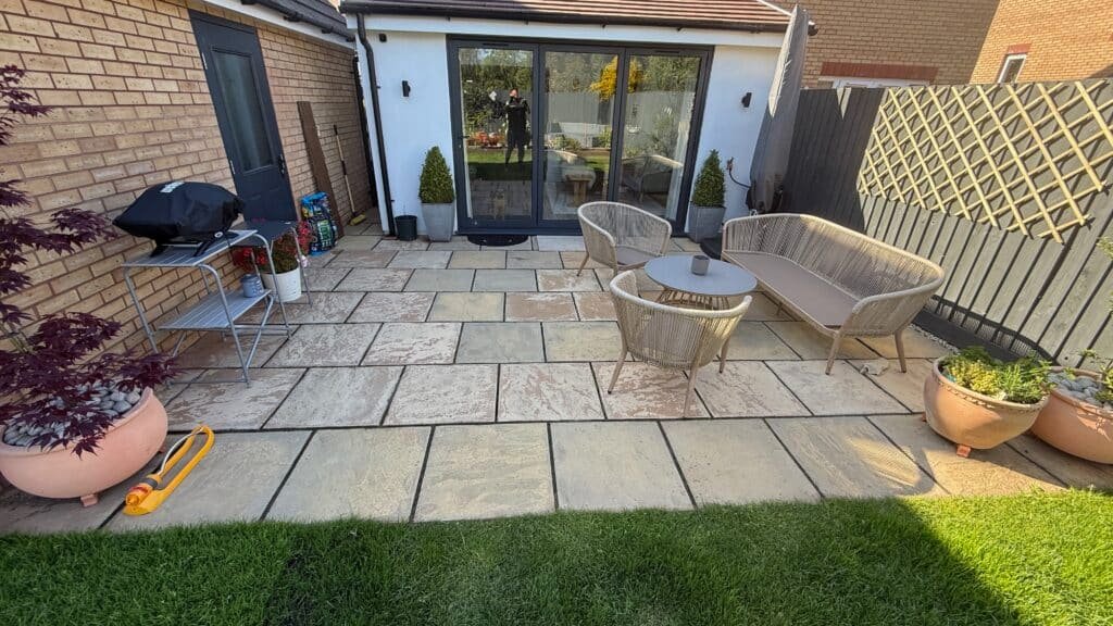 before patio renovation Exeter by High Spec