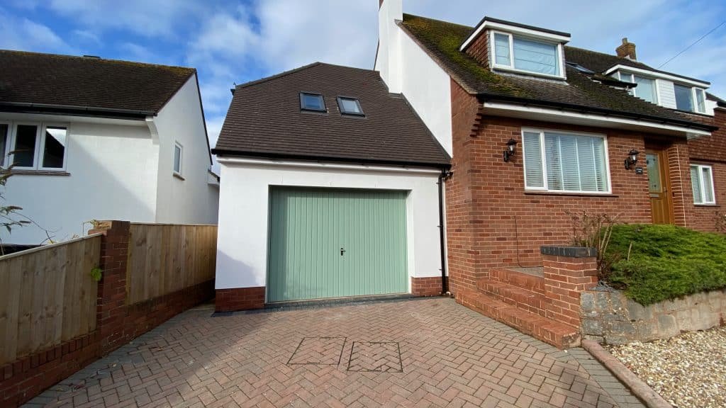 New Extension above a new garage in Exeter