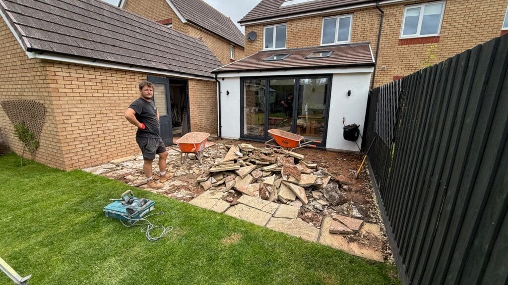 Patio removal with Jon, Exeter