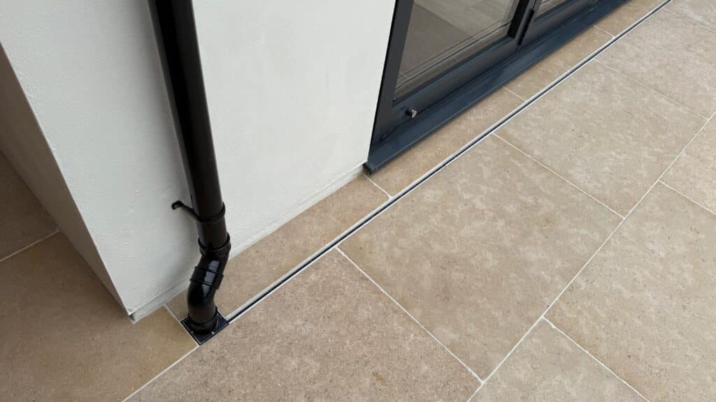 Secret/hidden drain surface water patio exeter